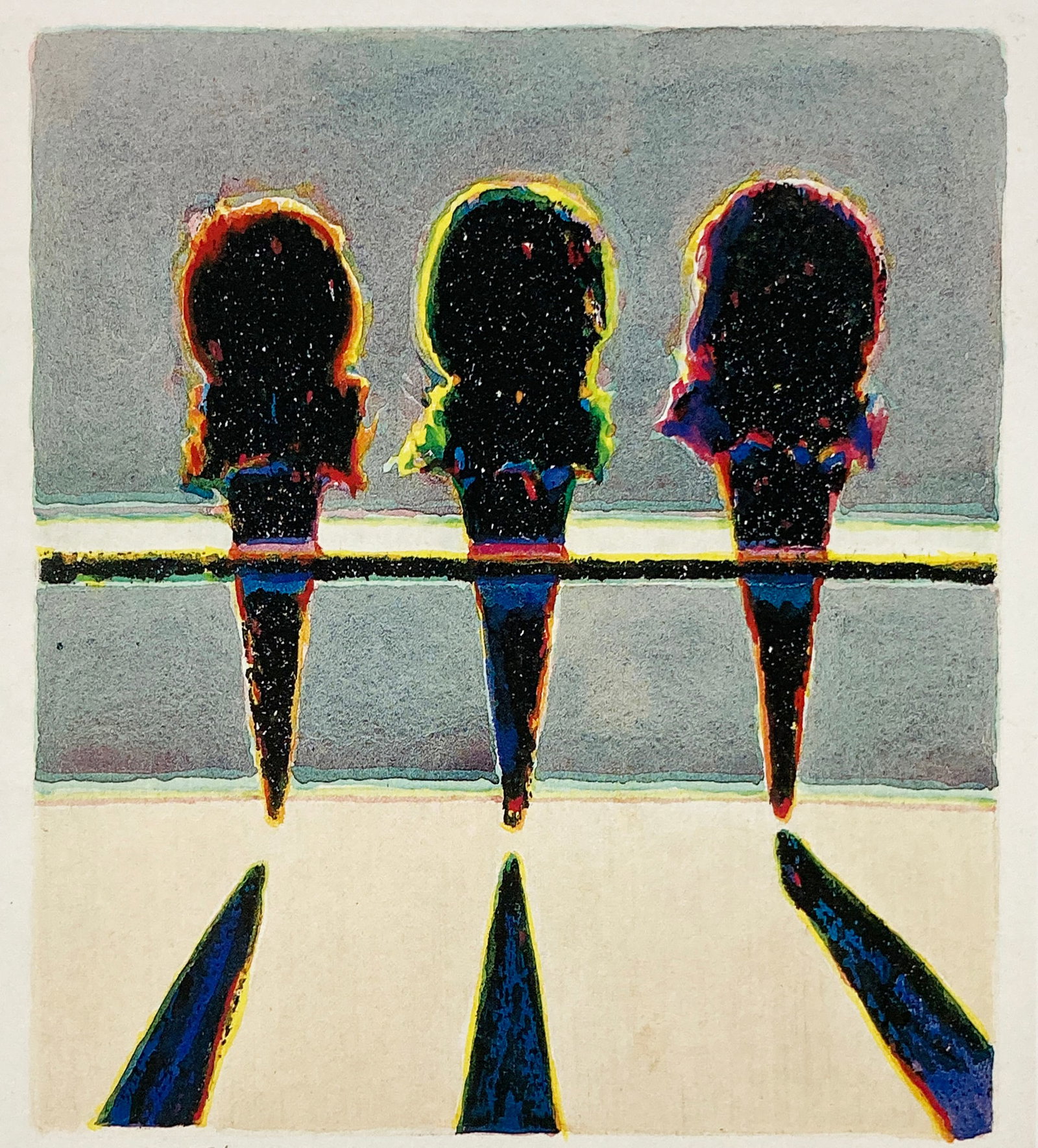 Wayne Thiebaud - Dark Cones: Artist: Wayne Thiebaud Title: Dark Cones Year: 1991 Dimensions: 9in. by 10.5in. Sheet Size Edition:From the Limited Edition Publisher: Chronicle