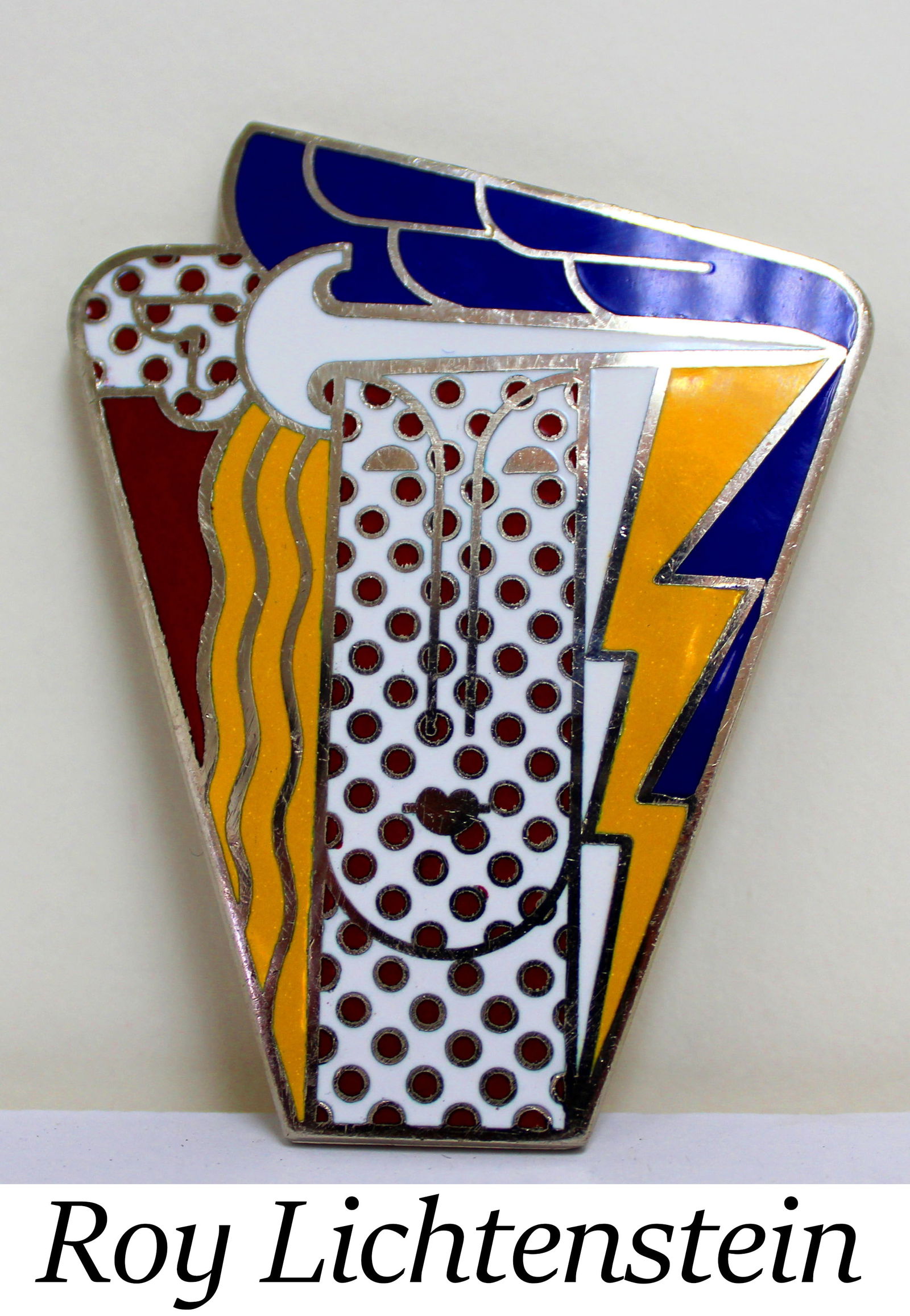 Roy Lichtenstein - Vintage Pop Art Brooch: Artist: Roy Lichtenstein Title: Vintage Pop Art Brooch Year: 1968 Dimensions: 3 x 2 1/2 in. Edition: From the rare limited edition Publisher: Multiples Inc.