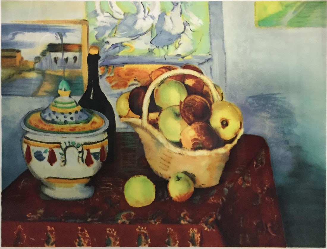 Paul Cezanne - Still Life with Soup Tureen: Artist: Paul CezanneTitle: Still Life with Soup TureenDimensions: 21in. by 26in.Edition: From the Rare Limited EditionPublisher: Mourlot ParisMedium: Lithograph in Colors on PaperCondition: