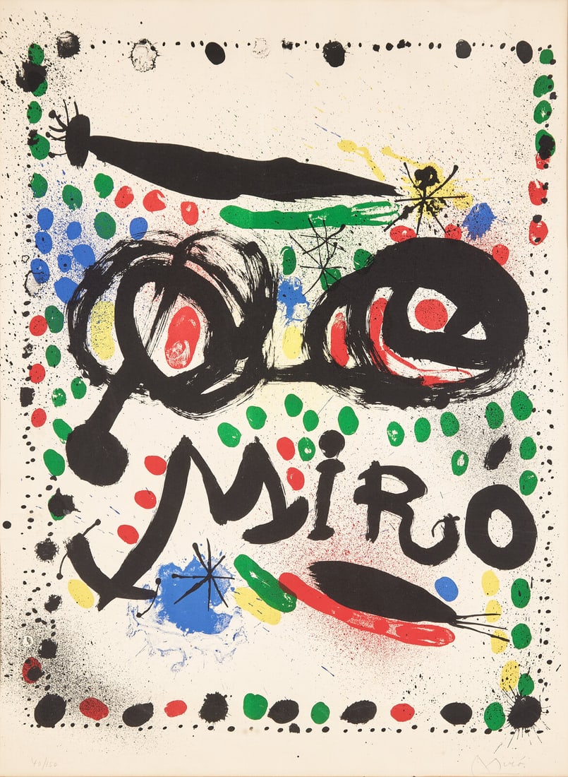 Joan Miro - Poster for the Exhibition Joan Miro Graphics: Artist: Joan MiroTitle: Poster for the Exhibition Joan Miro GraphicsYear: 1966Dimensions: 30 x 22 1/4 in.Edition: 40 from the limited edition of 150Publisher: Philadelphia Museum of ArtMedium: