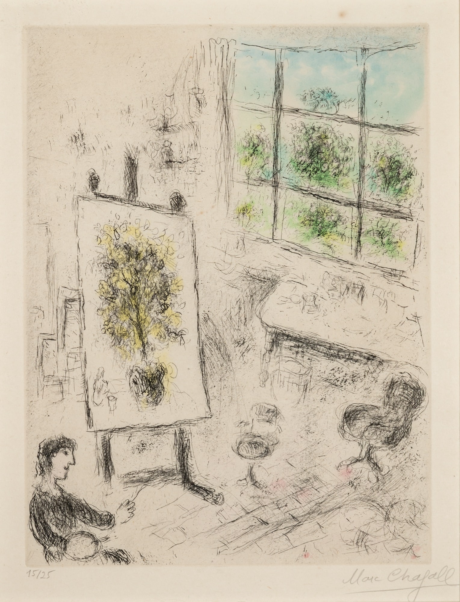 Marc Chagall - Celui Qui Dit Les Choses Sans Rien Dire: Artist: Marc ChagallTitle: Celui Qui Dit Les Choses Sans Rien DireYear: 1975Dimensions: 18 1/2 x 14 1/2 in.Edition: 15 from the limited edition of 25Publisher: Maeght, ParisMedium: Etching and
