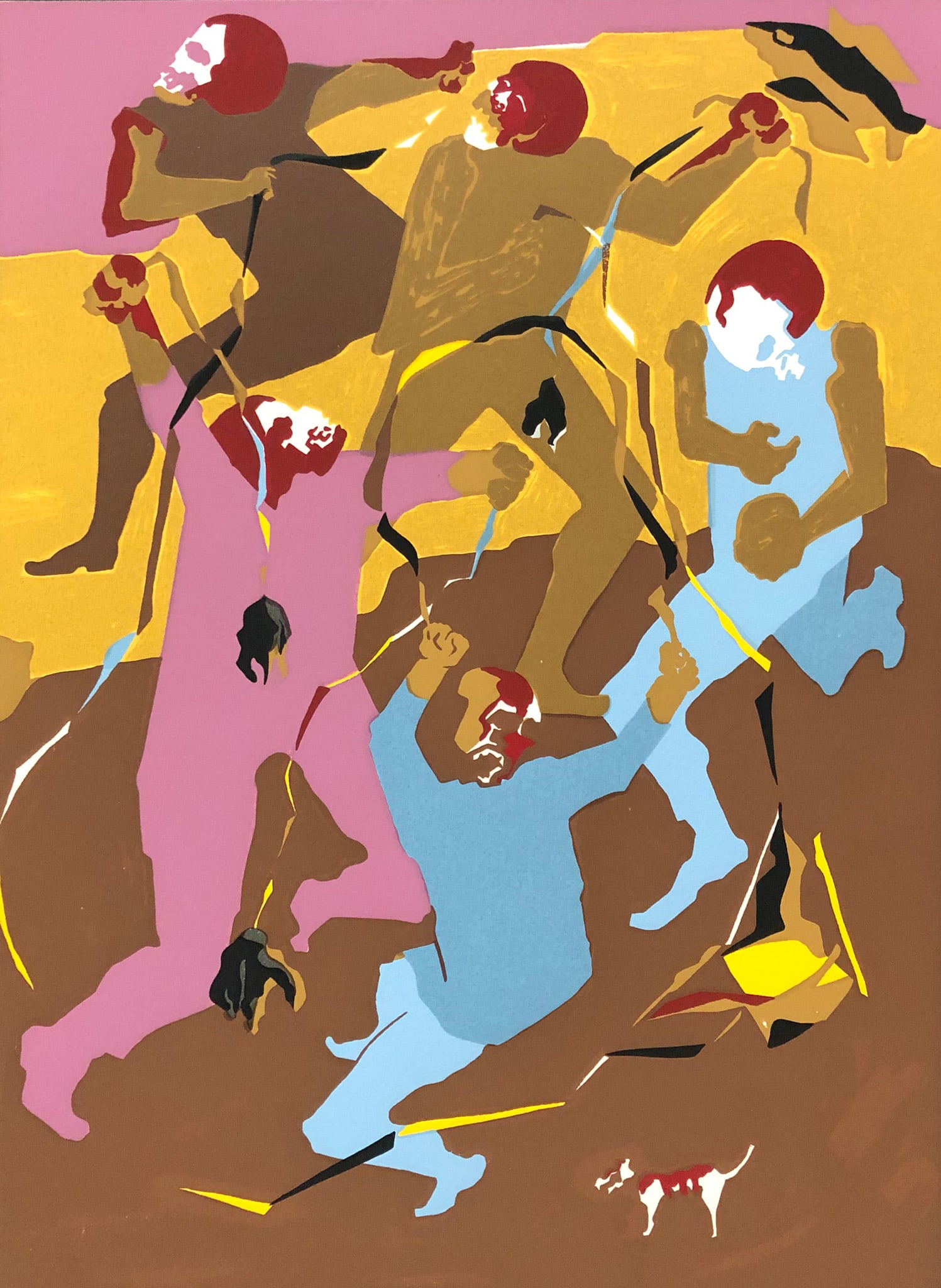 Jacob Lawrence - Hiroshima VI: Artist: Jacob LawrenceTitle: Hiroshima VIYear: 1986Dimensions: 12 1/2 x 9 1/2 in.Edition: From the limited editionPublisher: Limited Editions Club, New YorkSuite: Hiroshima by John HerseyMedium: