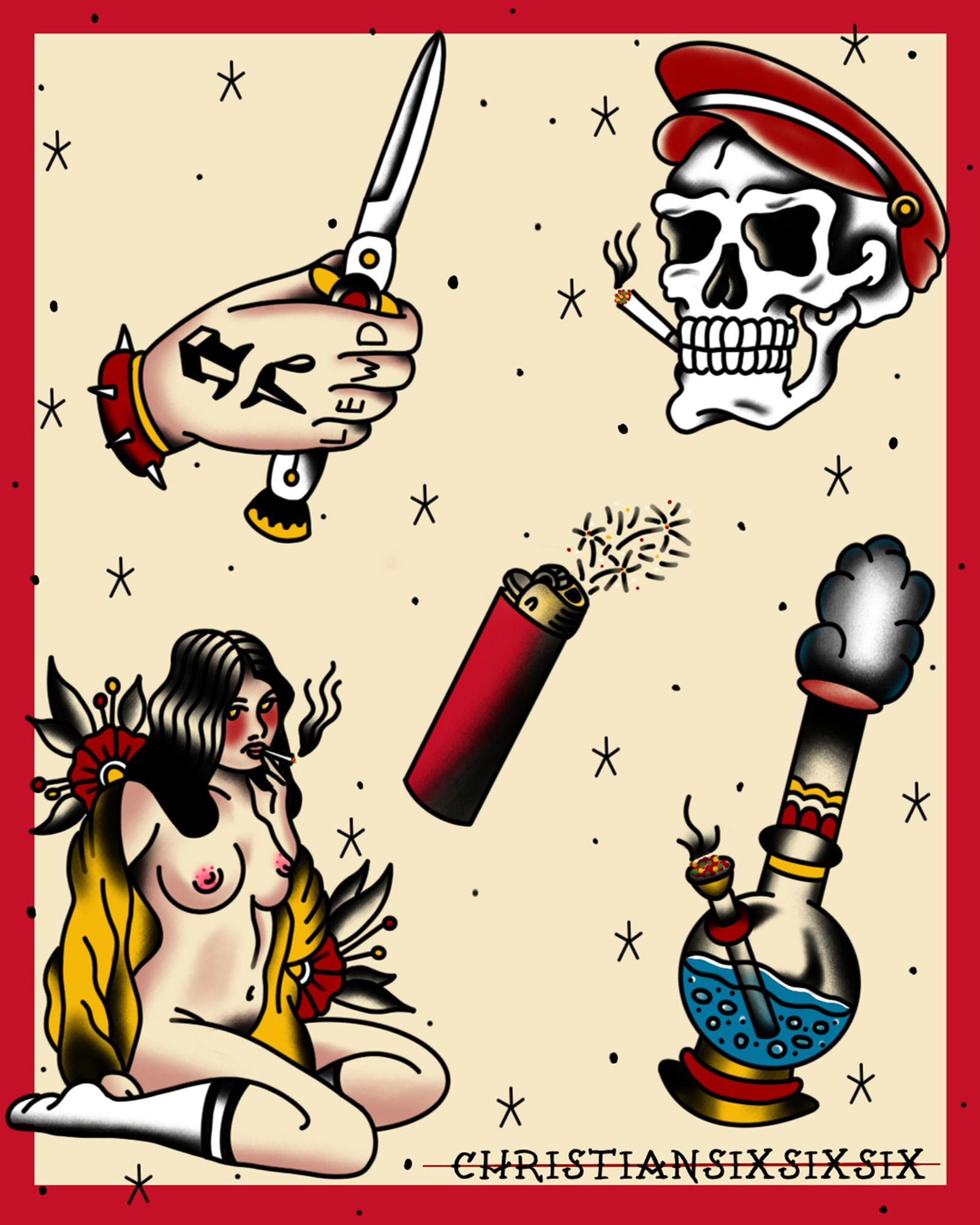 Christian666 - Sinner: Artist: Christian666Title: SinnerYear: 2020Dimensions: 8in. by 10in.Edition: Numbered From the Rare Limited Edition of 10 Plus ProofsSuite: Flash MachineMedium: Original Giclee on Hahnemuhl 308gsm