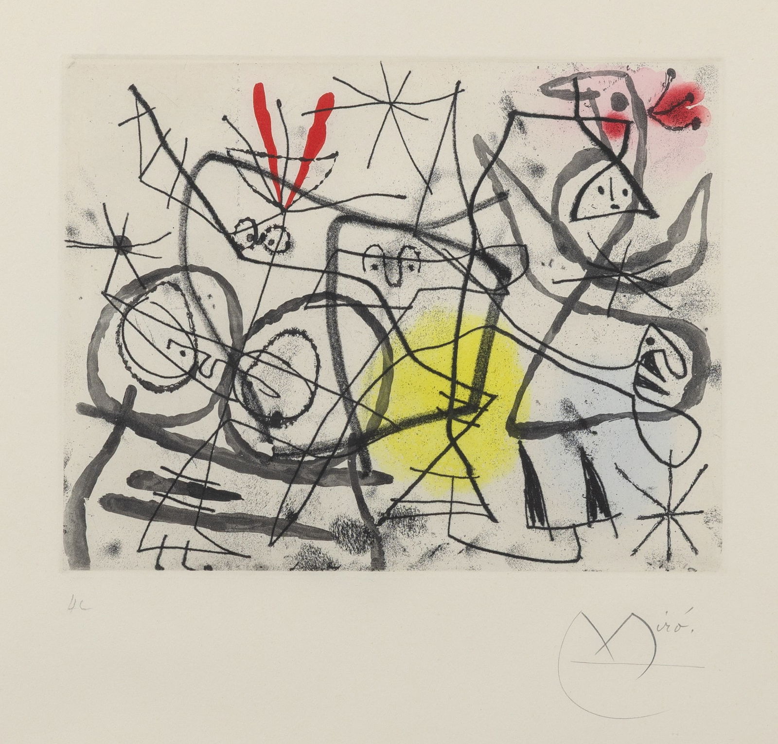 Joan Miro - Preparatifs D'Oiseaux: Artist: Joan Miro Title: Preparatifs D'Oiseaux Year: 1963 Dimensions: 19 x 22 3/4 in. Edition: from the limited Hors Commerce edition, aside from the edition of 75