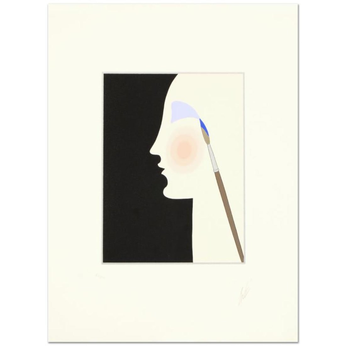 Erte - Cosmetic Brush: Artist: Erte Title: Cosmetic Brush Dimensions: 20in. by 15 1/2in. Edition: From the Rare Limited Edition of 350 Medium: Serigraph on Paper Condition: Excellent