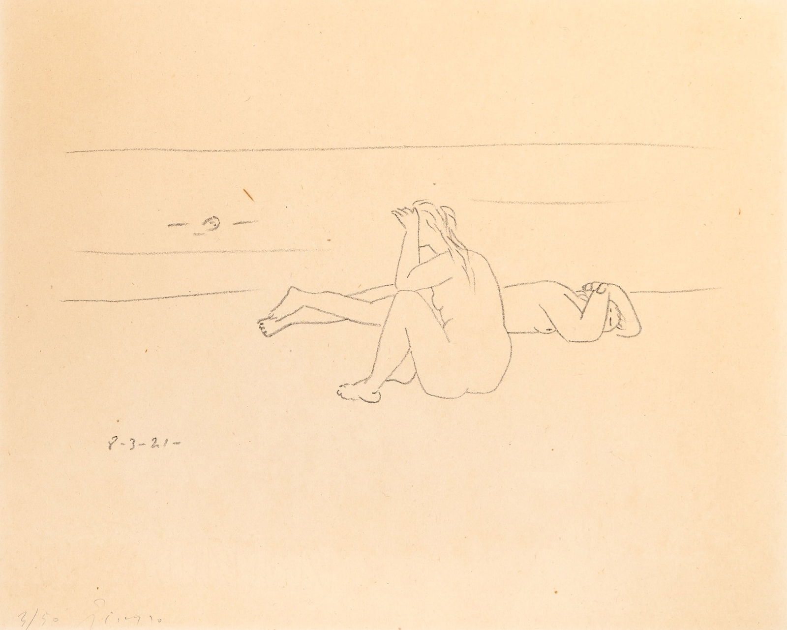 Pablo Picasso - Sur la plage (Deux nus): Artist: Pablo Picasso Title: Sur la plage (Deux nus) Year: 1921 Dimensions: 9 x 11 in. Edition: 3 from the limited edition of 50 Publisher: ?ditions de la Gale