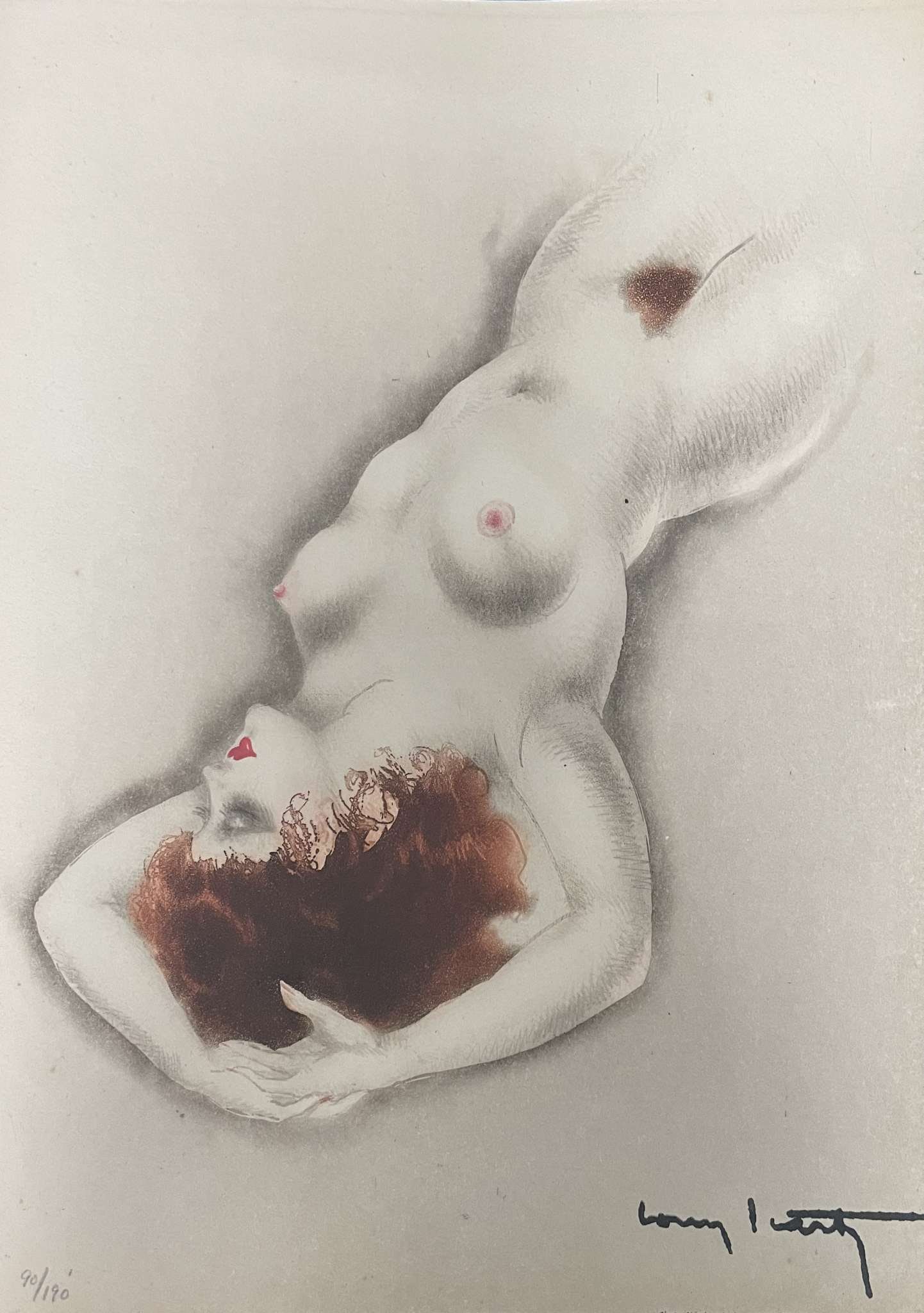 Louis Icart - Very Prominent Nipples: Artist: Louis IcartTitle: Very Prominent NipplesYear: 1945Edition: From the rare limited edition of 190Suite: La Vie Des SeinsMedium: Original gravure etching on paper with hand coloringCondition: