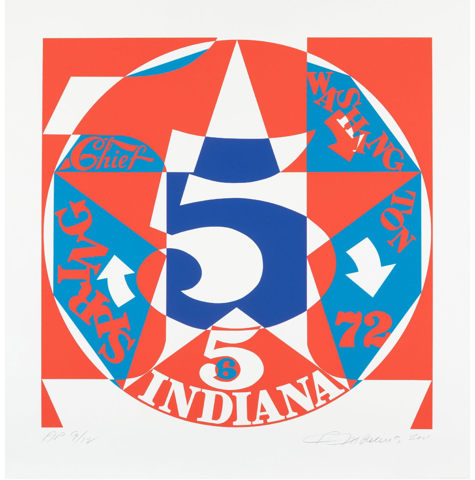 Robert Indiana - Decade Autoportriat (Five) (1 of 1)