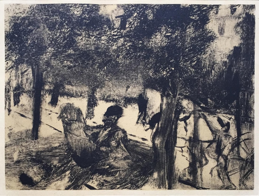 Edgar Degas (After) - Avenue du Bois de Boulogne: Artist: Edgar Degas (After)Title: Avenue du Bois de BoulogneYear: 1948Dimensions: 9in. by 12 1/4in.Edition: From the Rare Limited Edition of 500Publisher: Quatre Chemins Editart Paris Shoman Art