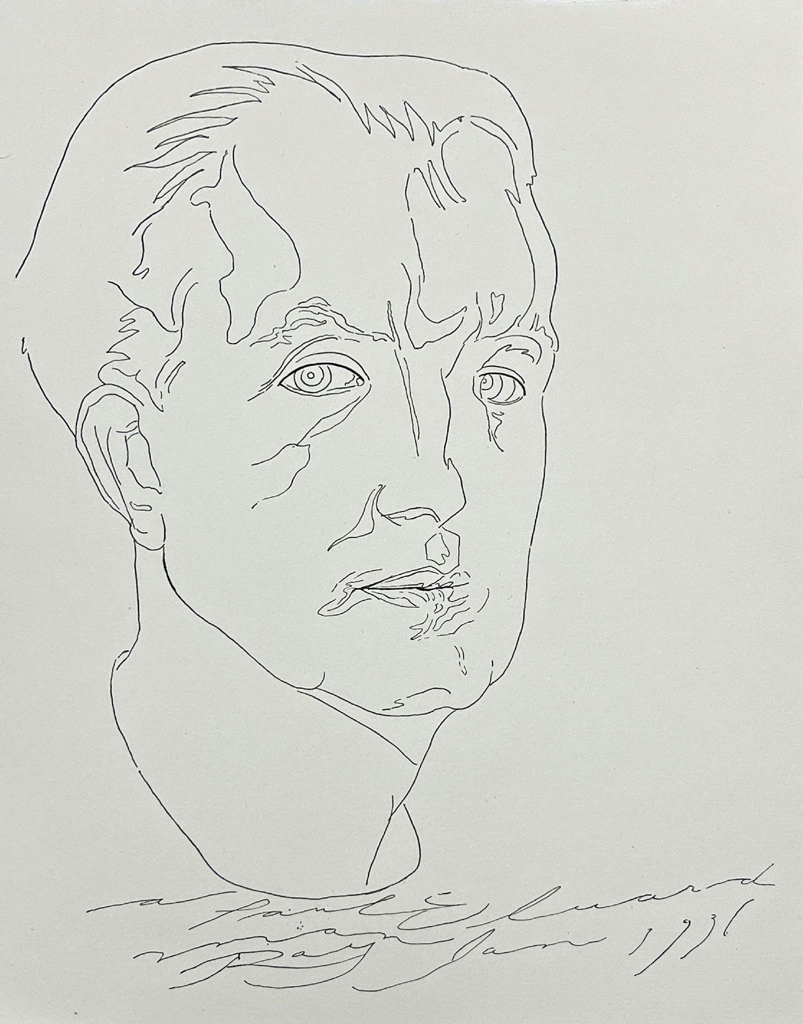 Man Ray - Untitled (Man's Head): Artist: Man RayTitle: Untitled (Man's Head)Year: 1937Dimensions: 11 x 8 3/4 in.Edition: From the Rare Limited EditionPublisher: Jean Bucher ParisSuite: Les Mains LibresMedium: Lithograph on