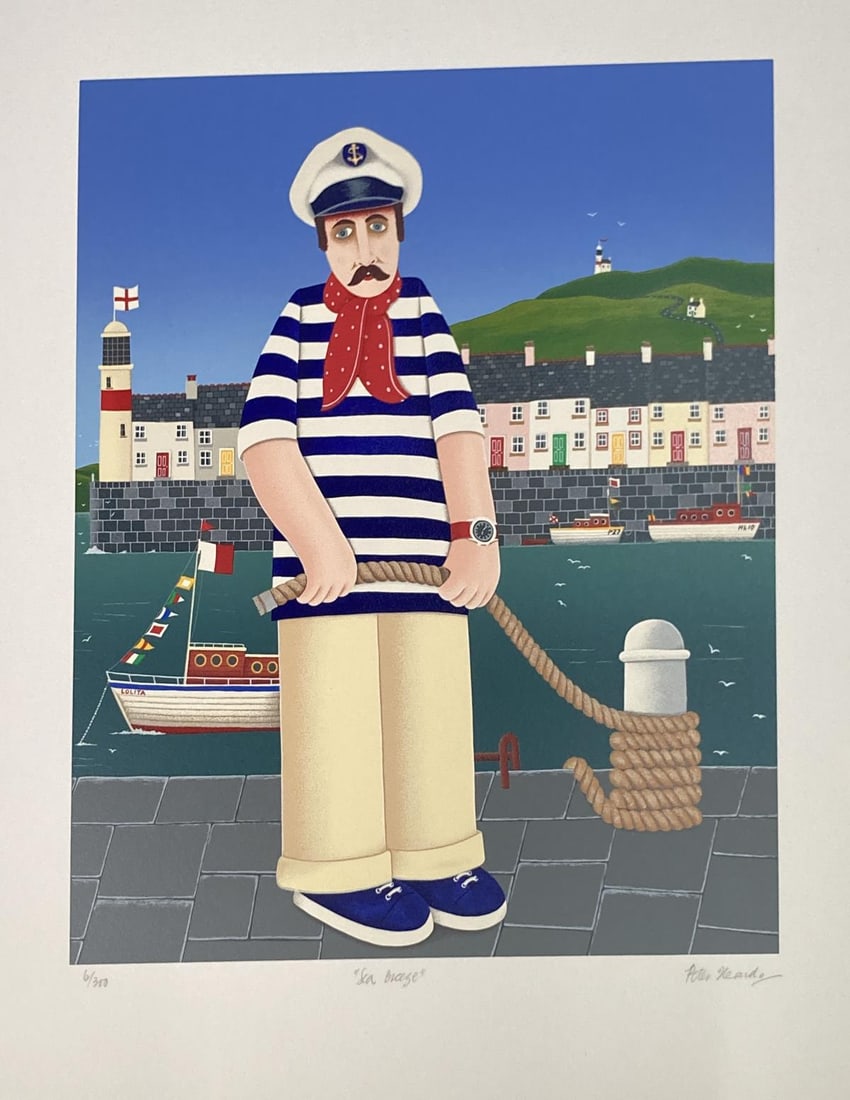 Peter Head - Sea Breeze: Artist: Peter HeadTitle: Sea BreezeDimensions: 33in. by 28in.Edition: Numbered from the Rare Limited Edition of 300Medium: Lithograph in Colors on PaperCondition: ExcellentSignature Details: Hand