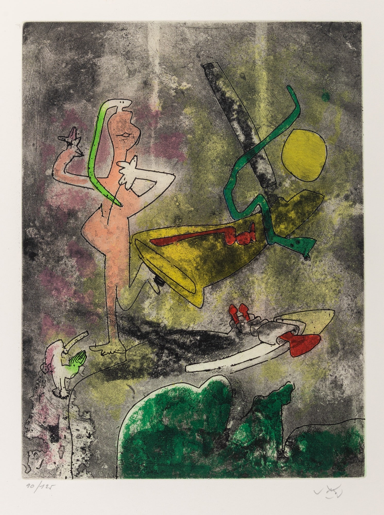 Roberto Matta - Untitled (from Centre Noeuds): Artist: Roberto Matta Title: Untitled (from Centre Noeuds) Year: 1974 Dimensions: 23 3/4 x 17 1/2 in. Edition: 90 from the limited edition of 125 Publisher: co-