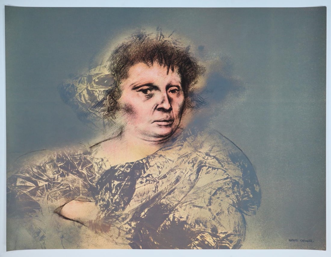 Rafael Coronel - Untitled 14: Artist: Rafael CoronelTitle: Untitled 14Year: 1978Dimensions: 24.5in. by 19in.Edition: From the rare and limited edition of 2000Publisher: Galeria de arte Misrachi S. A.Suite: MexicoMedium: Original