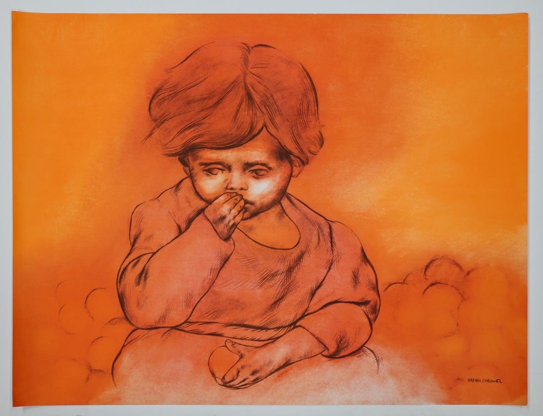 Rafael Coronel - Untitled 18: Artist: Rafael CoronelTitle: Untitled 18Year: 1978Dimensions: 24.5in. by 19in.Edition: From the rare and limited edition of 2000Publisher: Galeria de arte Misrachi S. A.Suite: MexicoMedium: Original