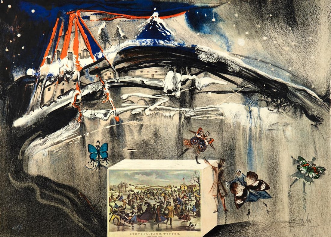 Salvador Dali - Central Park Winter New York (1 of 1)
