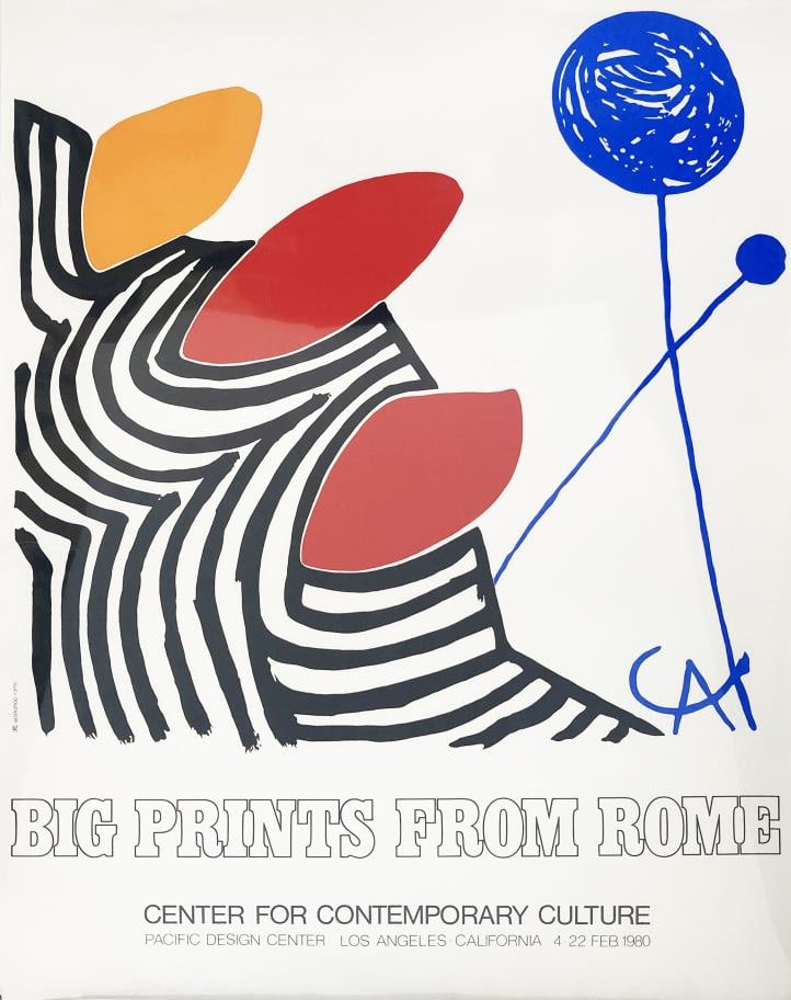 Alexander Calder - Big Prints From Rome: Artist: Alexander CalderTitle: Big Prints From RomeYear: 1980Dimensions: 28in. by 35in.Edition: From the rare limited editionMedium: LithographCondition: ExcellentSignature Details: Signed in