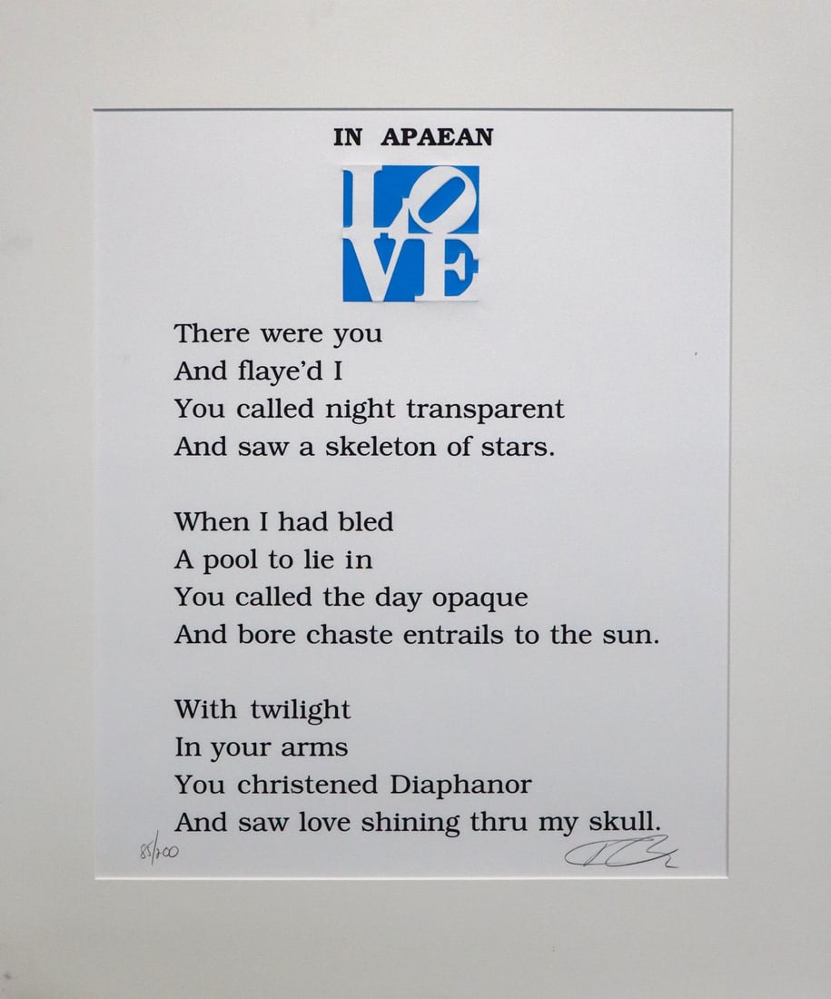 Robert Indiana - Love Poem In Apaean (1 of 3)