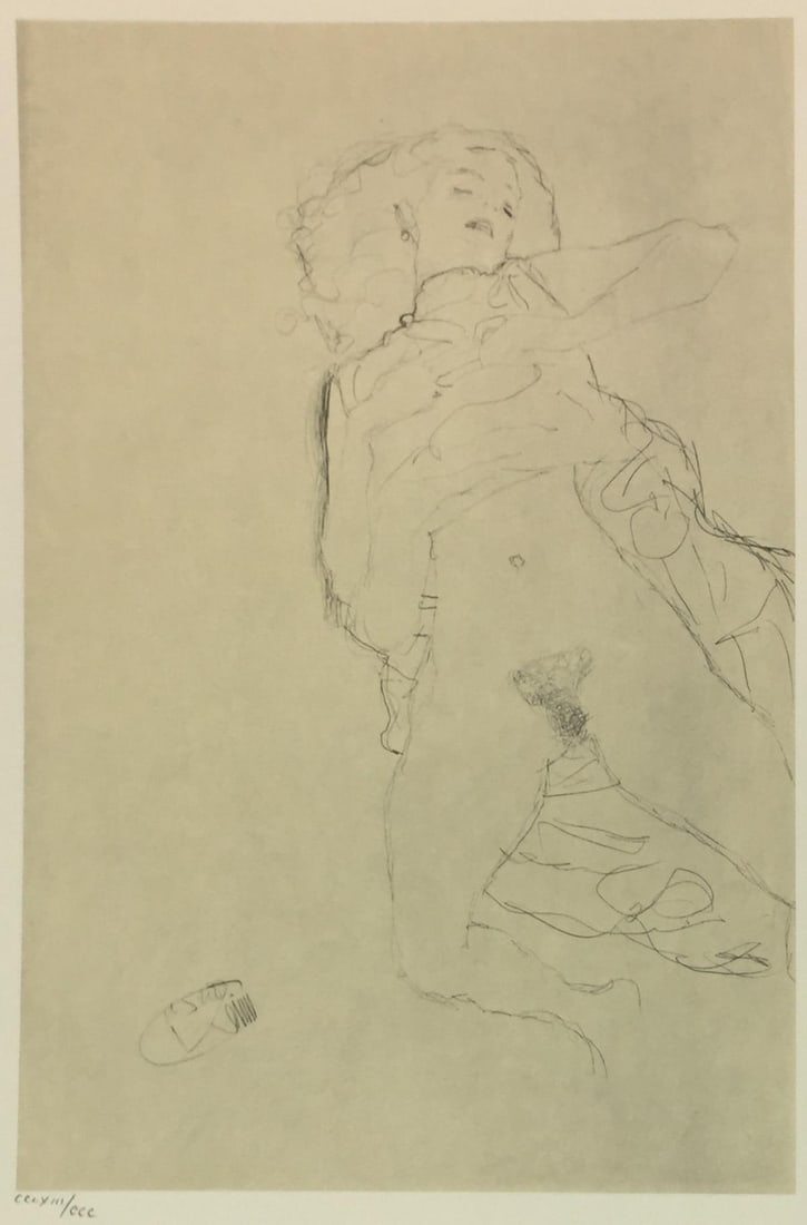 Gustav Klimt - Study for the Bride (After): Artist: Gustav Klimt Title: Study for the Bride Year: 1980 Dimensions: 16in. by 12in. Edition: From the Rare Limited Edition of CCC Publisher: Mazzotta