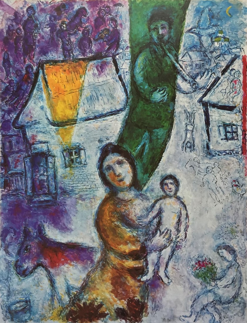 Marc Chagall - Lumiere Verte (After): Artist: Marc Chagall Title: Lumiere Verte Year: 1979 Dimensions: 11in. by 15in. Edition: From the Rare Limited Edition Publisher: Maeght Editions Sui