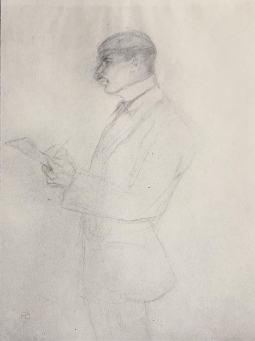 Henri Toulouse-Lautrec (After) - Gentleman: Artist: Henri Toulouse-Lautrec (After) Title: Gentleman Year: 1930 Dimensions: 12in. by 17in. Edition: V from the rare limited edition of X Publisher: Chez Hell