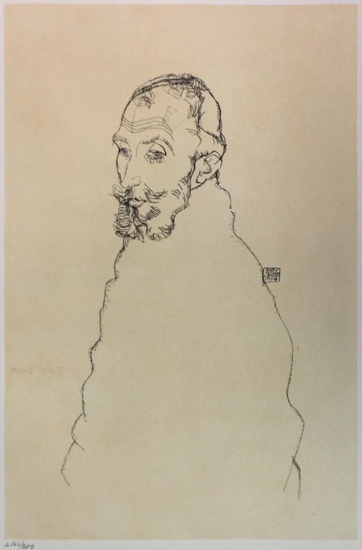 Egon Schiele (After) - Portrait of Franz Hauer (1 of 1)
