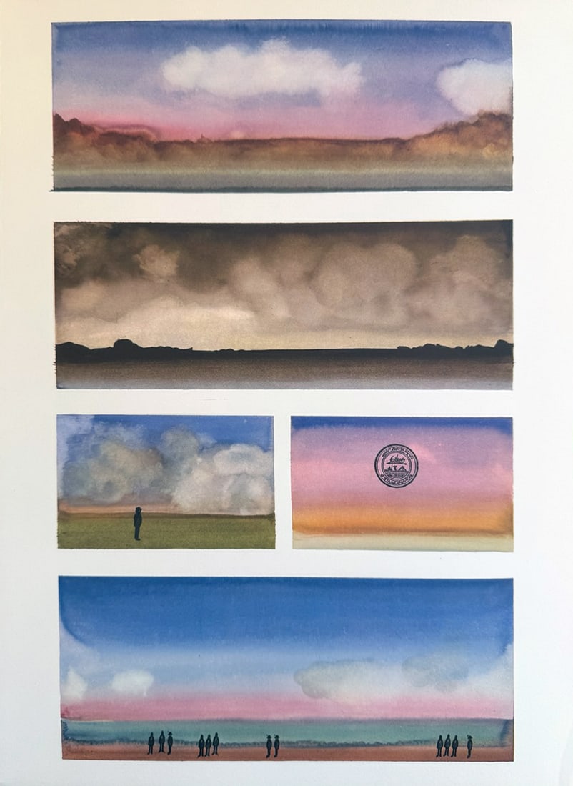 Saul Steinberg - Untitled III from DLM 192: Artist: Saul SteinbergTitle: Untitled III from DLM 192Year: 1971Dimensions: 15 x 11 in.Edition: From the Limited EditionSuite: Derriere Le Miroir 192Medium: Original lithograph on paperCondition: