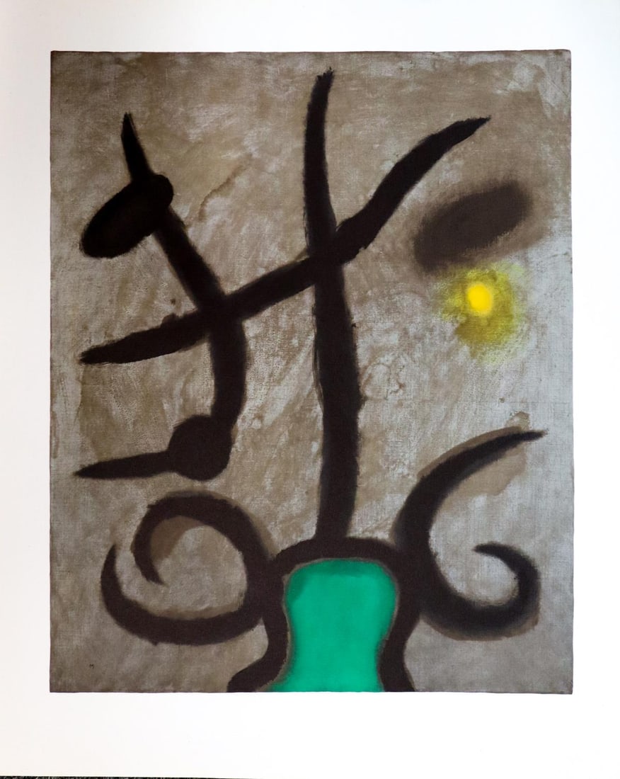 Joan Miro - Untitled 3.2: Artist: Joan MiroTitle: Untitled 3.2Year: 1965Dimensions: 23in. by 17.75in.Edition: From the rare limited edition of 50Publisher: Maeght EditeurSuite: from the Femmes suiteMedium: Original color