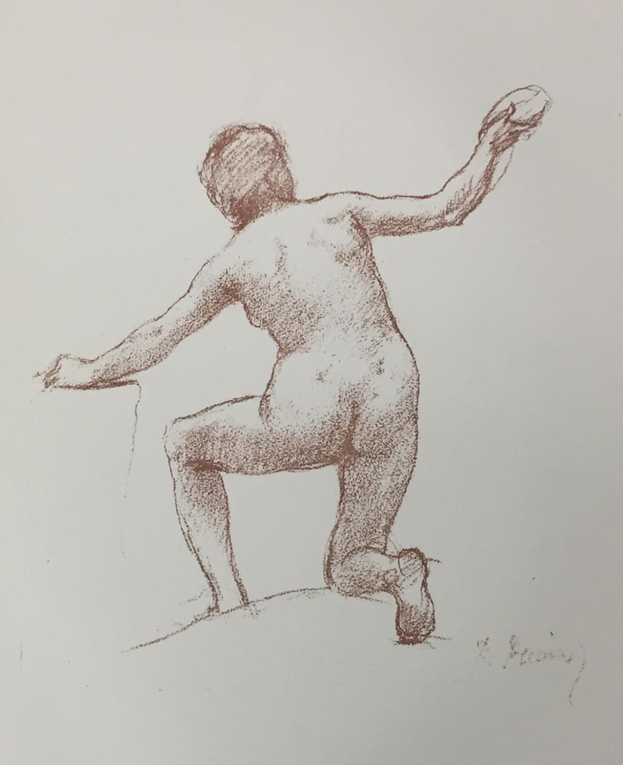 Puvis de Chavannes - Etude: Artist: Puvis de ChavannesTitle: EtudeYear: 1897Dimensions: 12 1/2in. by 10in.Edition: From the rare limited edition of 525Publisher: Boudet / Tallandier: ParisSuite: Art et NatureMedium: Original