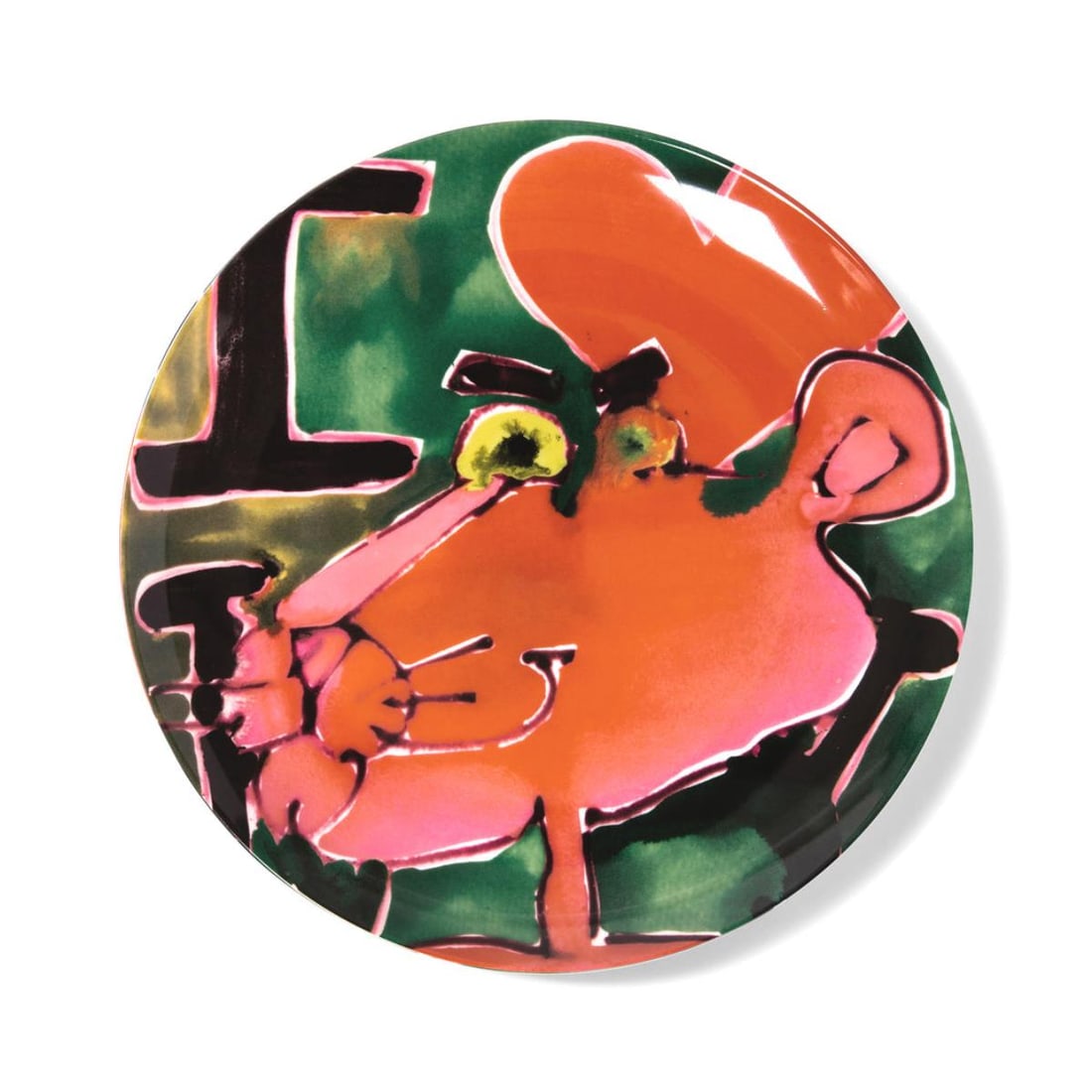 Katherine Bernhardt - Untitled 2020: Artist: Katherine BernhardtTitle: Untitled 2020Year: 2021Dimensions: 10 1/2in. by 10 1/2in.Edition: From the Rare Limited Edition of 250Publisher: Artware EditionsSuite: Artist Plate Project