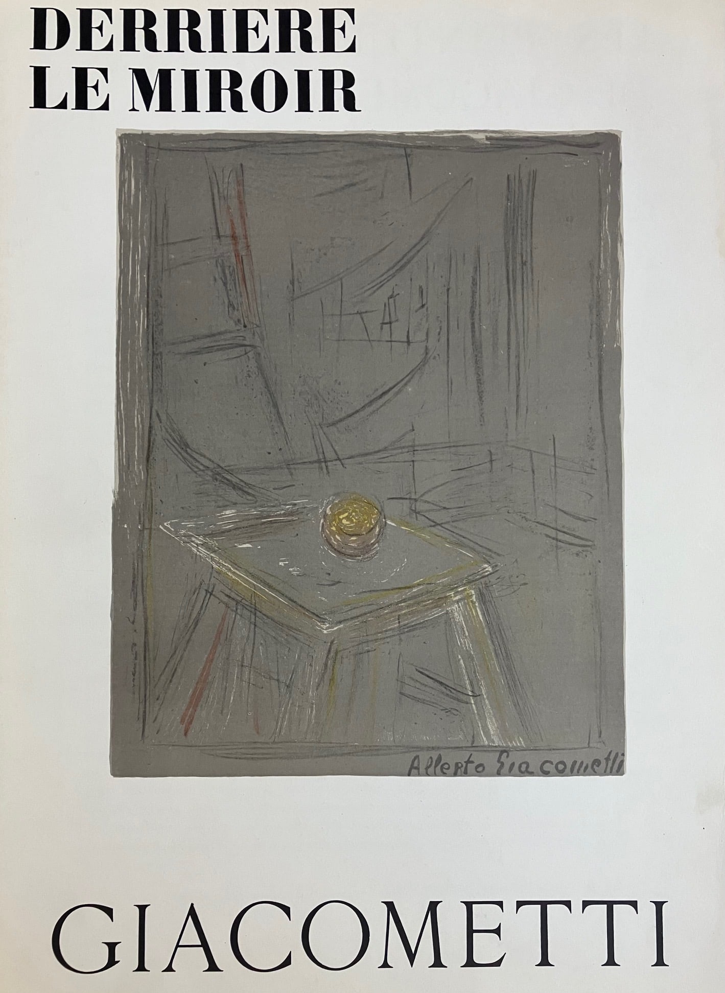 Alberto Giacometti - Cover from Derriere le Miroir No. 65 (After): Artist: Alberto Giacometti Title: Cover from Derriere le Miroir No. 65 Year: 1954 Dimensions: 11in. by 15in. Edition: From the rare limited edition Publisher: P
