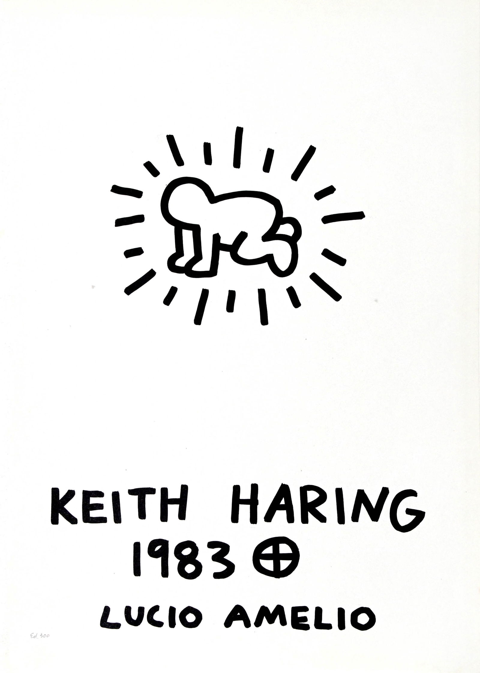 Keith Haring - Radiant Baby (from Lucio Amelio Suite): Artist: Keith HaringTitle: Radiant Baby (from Lucio Amelio Suite)Year: 1983Dimensions: 18.5in. by 13in.Edition: From the limited edition of 300Publisher: Galerie Lucio Amelio NaplesSuite: Lucio