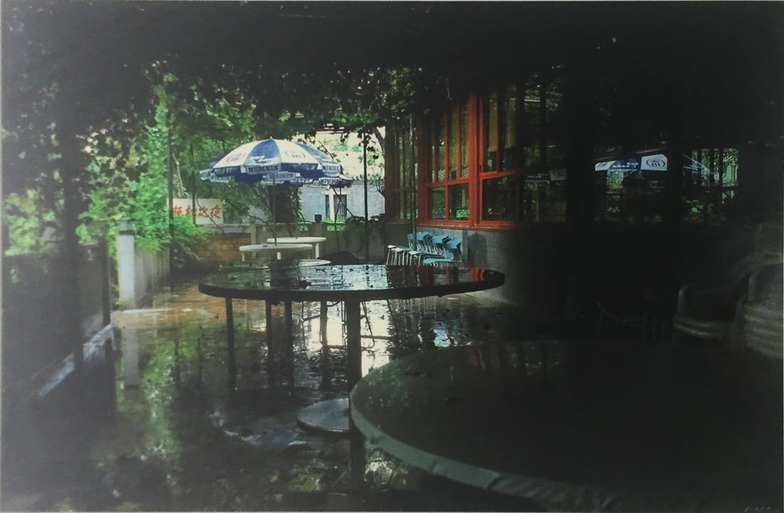Martin - Rainy Patio: Artist: MartinTitle: Rainy PatioDimensions: 12 1/4in. by 18in.Edition: From the Rare Limited EditionMedium: Giclee on PaperCondition: ExcellentSignature Details: Hand Signed by the ArtistComes with