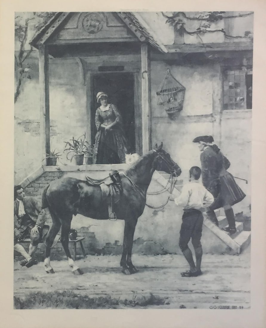 G.G. Kilburne - Colonial Home with Horse (1 of 1)