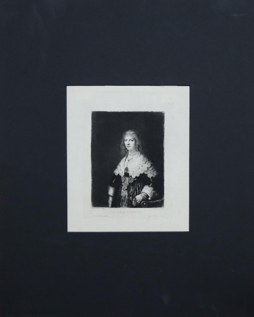 Rembrandt van Rijn (after) - La Femme D'Utrecht (1 of 2)