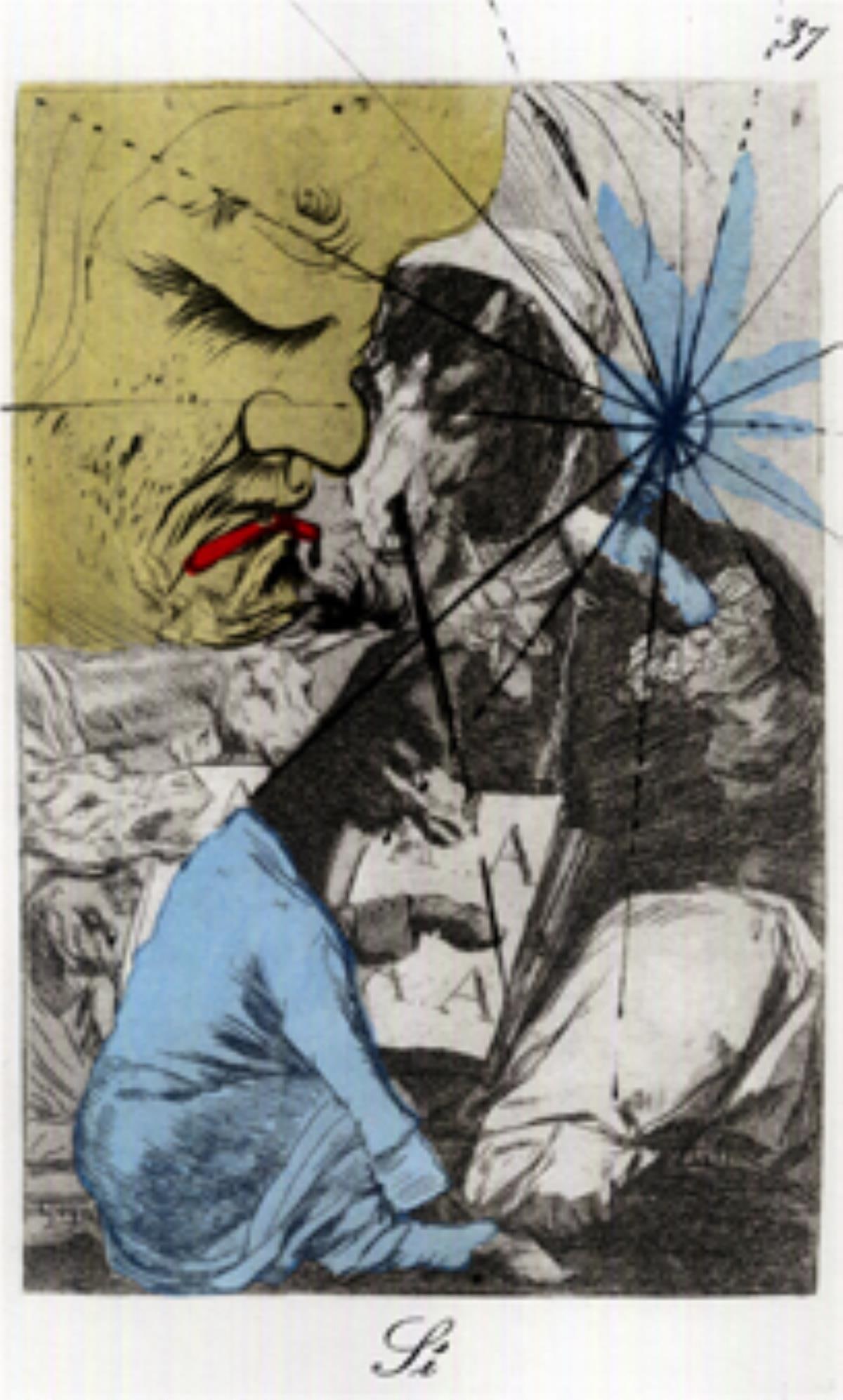 Salvador Dali - Si, #37: Artist: Salvador DaliTitle: Si, #37Year: 1977Dimensions: 17.75in. by 12.25in.Edition: from the limited edition of 200Publisher: Fernand Hazan EditeurSuite: Les Caprices de GoyaMedium: Dry point