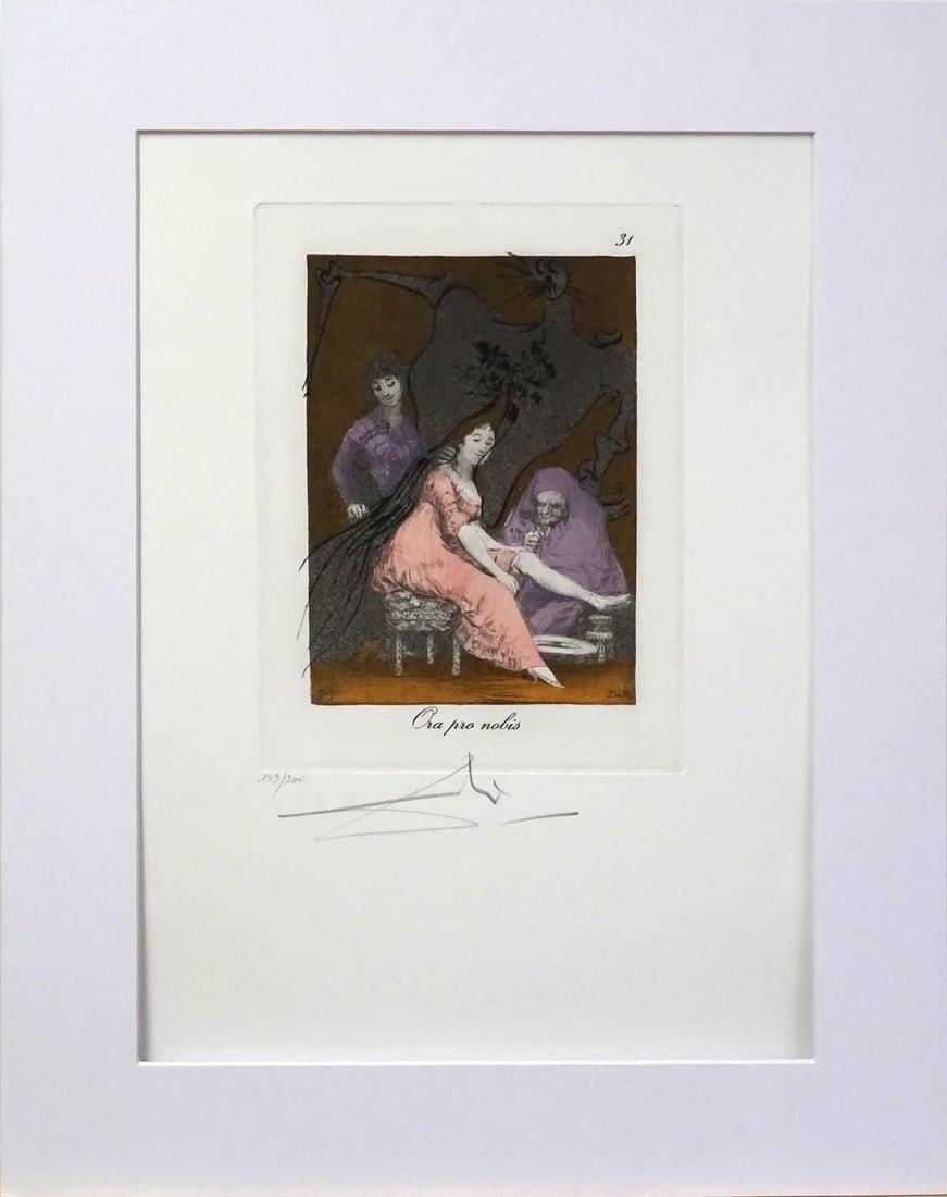 Salvador Dali - Ora pro nobis, #31: Artist: Salvador DaliTitle: Ora pro nobis, #31Year: 1977Dimensions: 17.75in. by 12.25in.Edition: from the limited edition of 200Publisher: Fernand Hazan EditeurSuite: Les Caprices de GoyaMedium: Dry