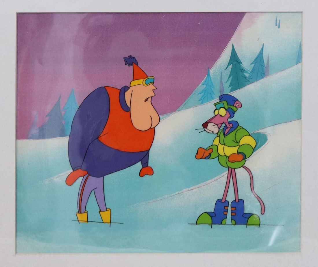 Disney - Untitled (Still from Pink Panther Animation): Artist: Disney Title: Untitled (Still from Pink Panther Animation) Dimensions: 8.5in. by 10in. Edition: From the rare limited edition Medium: Serigraph Cel Conditio
