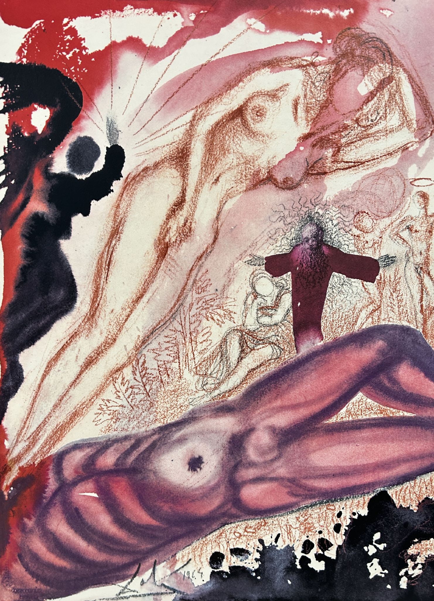 Salvador Dali - Woman From The Side of Man (from Biblia Sacra): Artist: Salvador Dali Title: Woman From The Side of Man (from Biblia Sacra) Year: 1969 Dimensions: 19 x 13 3/4 in. Edition: from the rare Limited Edition of 1499 Pu