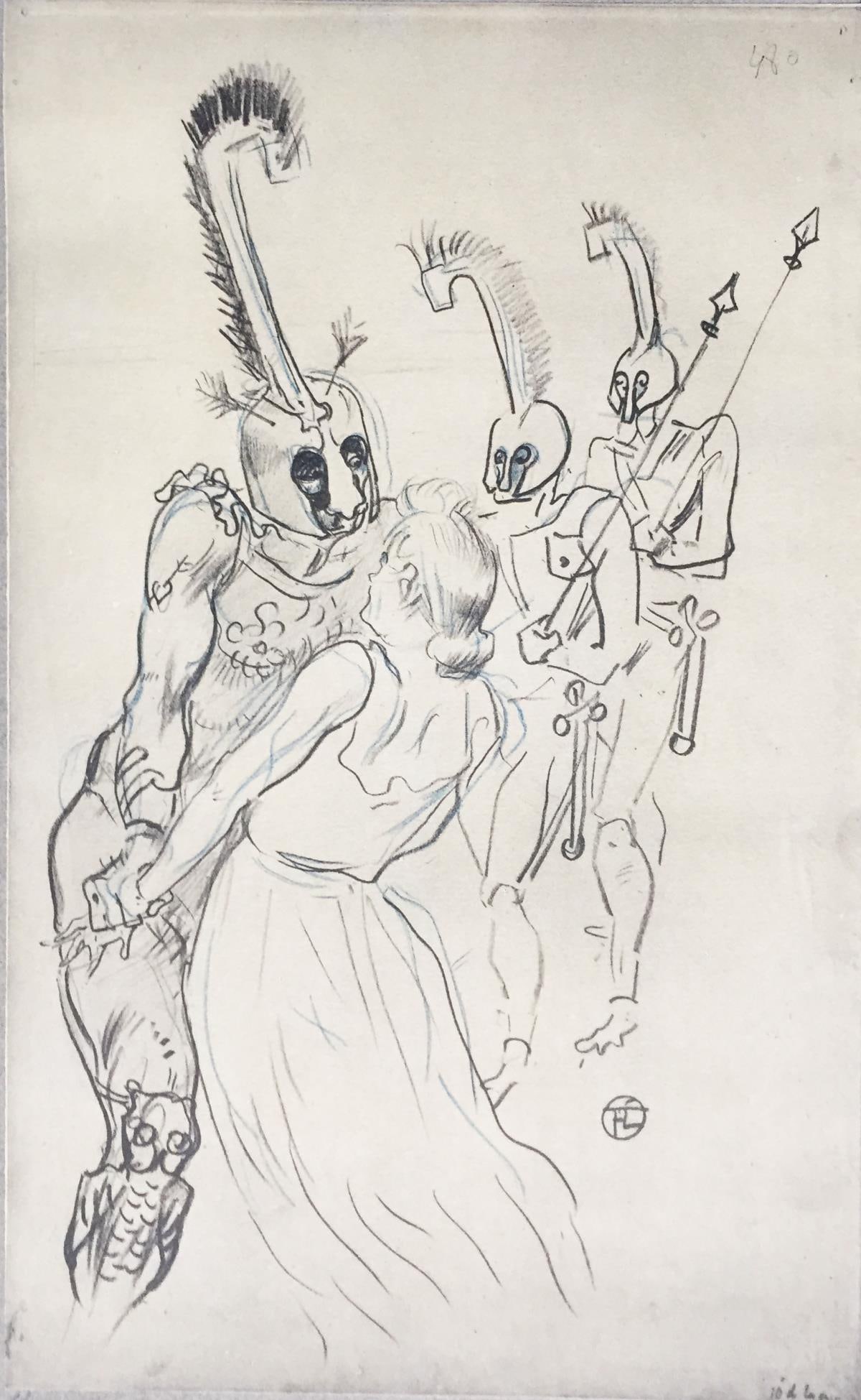 Henri Toulouse-Lautrec (After) - Soldiers: Artist: Henri Toulouse-Lautrec (After) Title: Soldiers Year: 1930 Dimensions: 12in. by 17in. Edition: V from the rare limited edition of X Publisher: Chez Helle