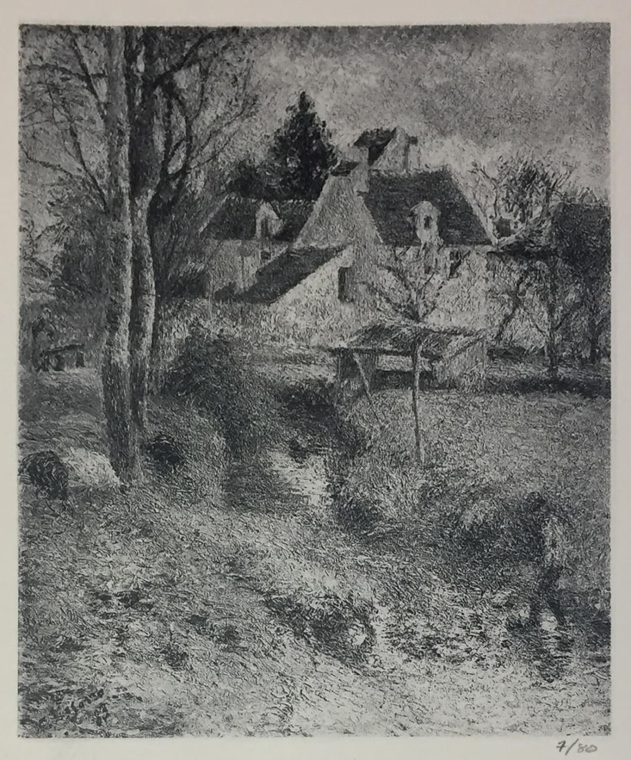 Camille Pissarro (After) - Le Ruisseau a Osny: Artist: Camille Pissarro (After) Title: Le Ruisseau a Osny Year: 1922 Dimensions: 9 3/8in. by 12 3/4in. Edition: From the Rare Limited Edition of 80 Publisher: