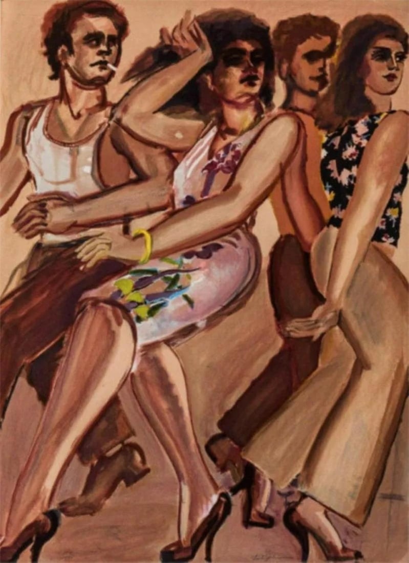 Lester Johnson - Street Scene with Dress (1 of 1)