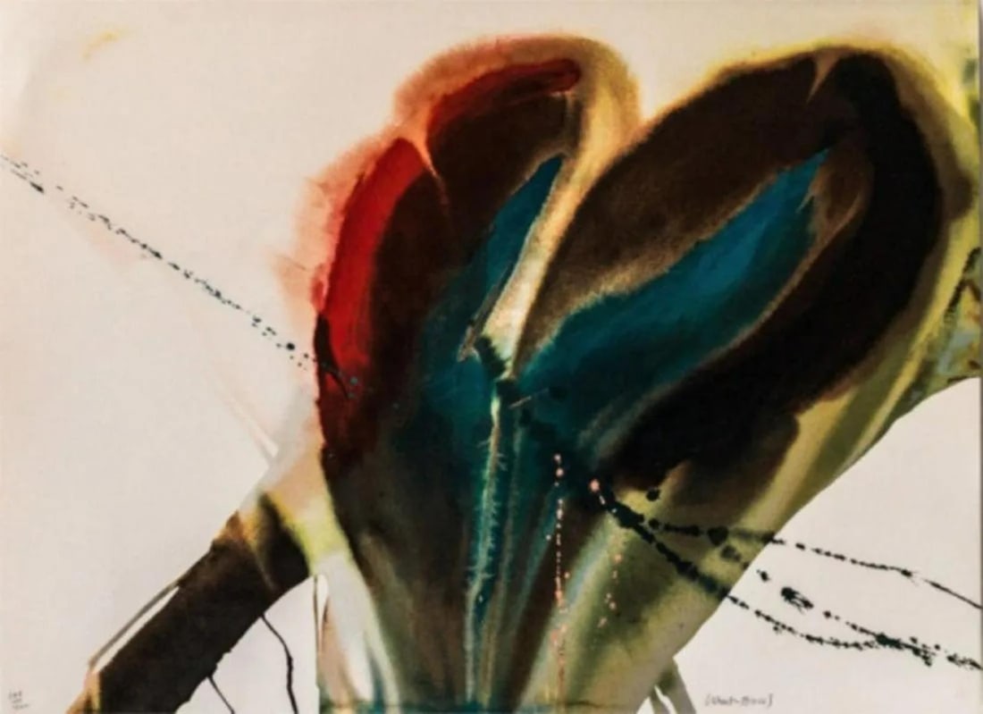 Lamar Briggs - Brown Blue Red Horizontal: Artist: Lamar BriggsTitle: Brown Blue Red HorizontalYear: 1980Dimensions: 22in. by 29in.Edition: From the Rare Limited Edition of 200Medium: Lithograph in ColorsCondition: ExcellentSignature Details: