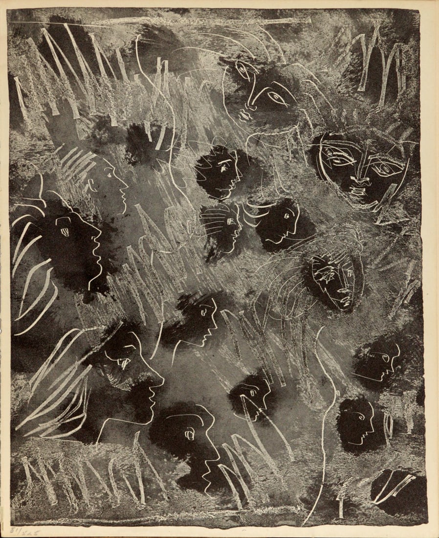 Pablo Picasso - Faces: Artist: Pablo Picasso Title: Faces Year: 1943 Dimensions: 11in. by 9in. Edition: from the rare limited edition of 525 Publisher: Robert - J. Godet Su