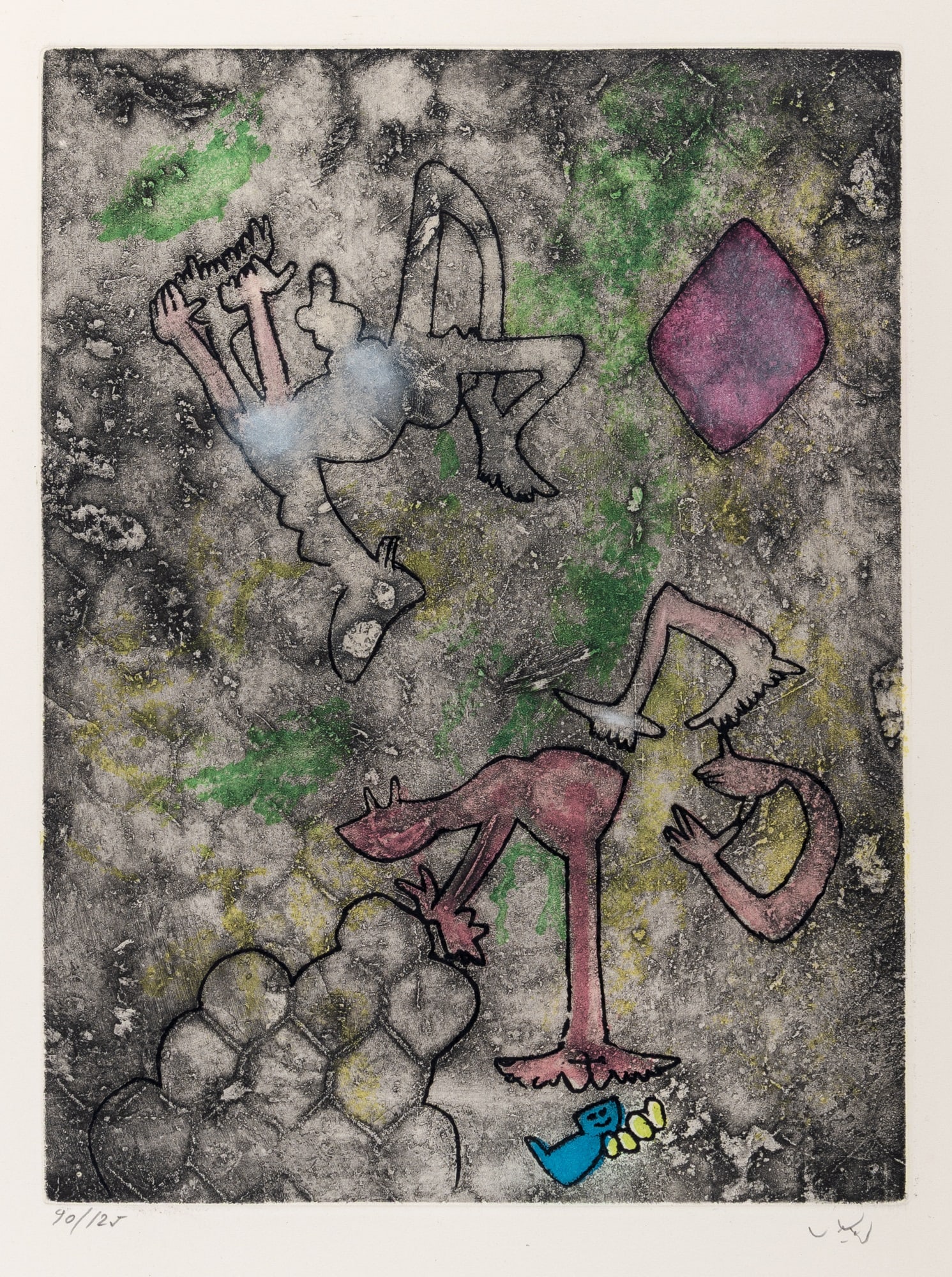 Roberto Matta - Untitled (from Centre Noeuds): Artist: Roberto Matta Title: Untitled (from Centre Noeuds) Year: 1974 Dimensions: 23 3/4 x 17 1/2 in. Edition: 90 from the limited edition of 125 Publisher: co-