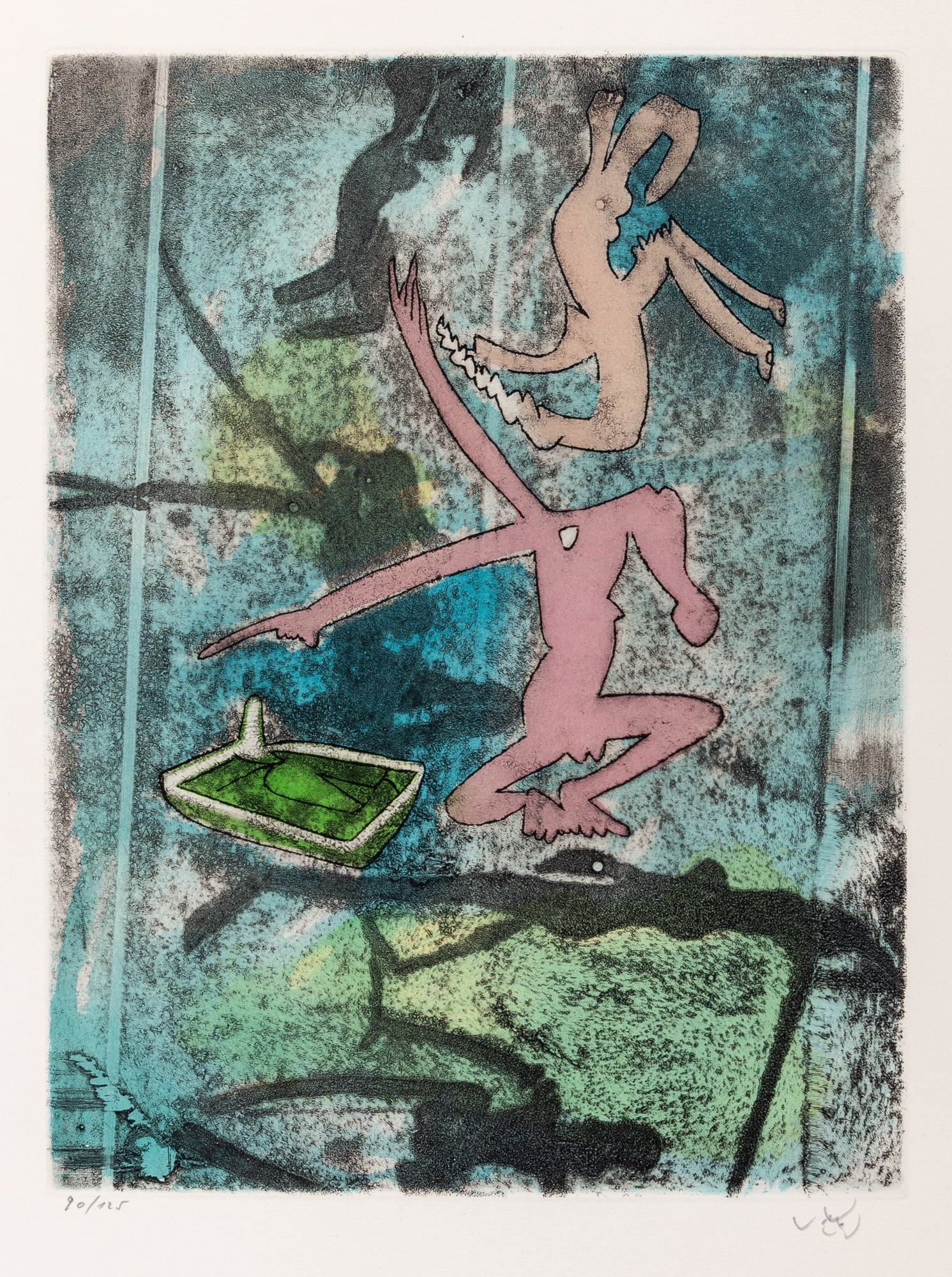 Roberto Matta - Untitled (from Centre Noeuds): Artist: Roberto Matta Title: Untitled (from Centre Noeuds) Year: 1974 Dimensions: 23 3/4 x 17 1/2 in. Edition: 90 from the limited edition of 125 Publisher: co-
