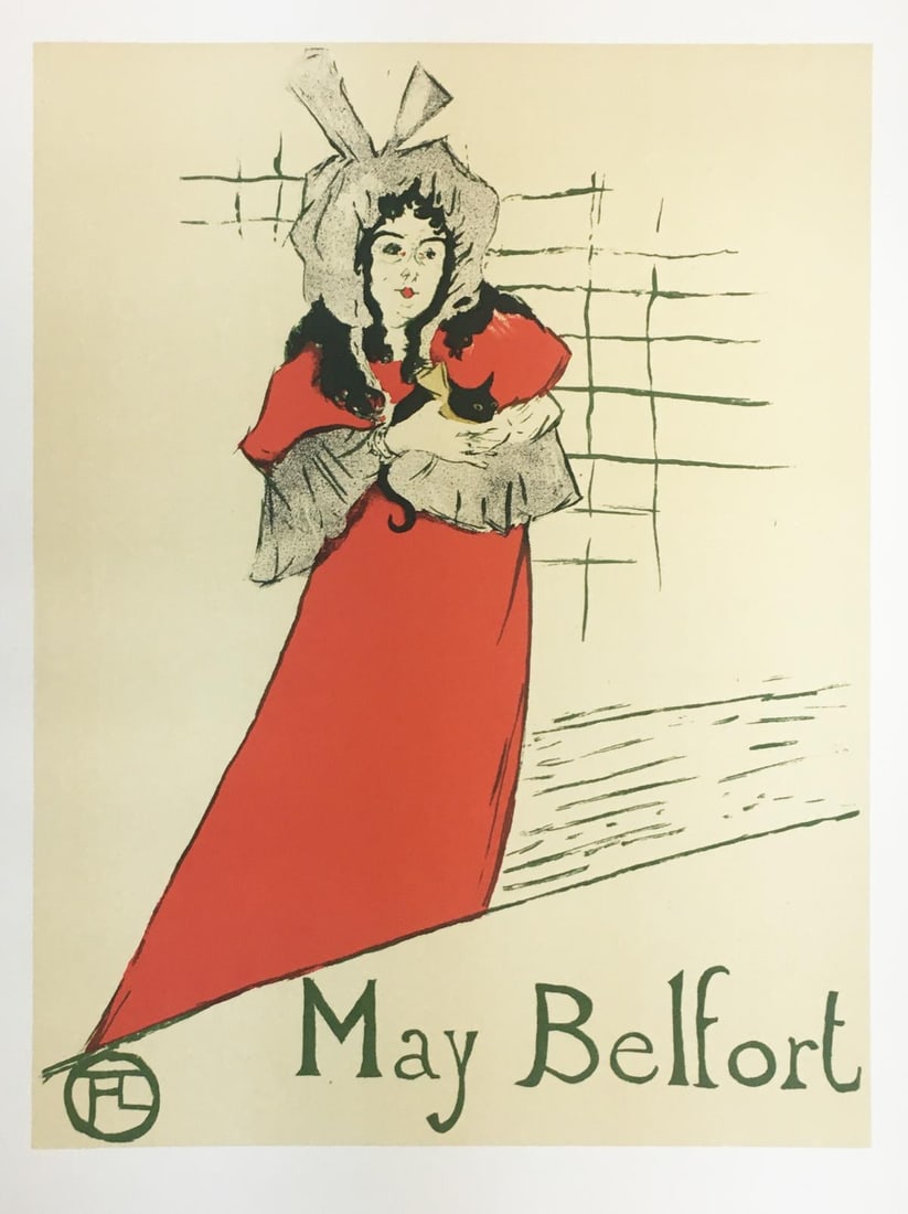 Henri Tolouse-Lautrec (After) - May Belfort: Artist: Henri Tolouse-Lautrec (After) Title: May Belfort Year: 1946 Dimensions: 12 1/2in. x 17 5/8in. Edition: From rare edition Publisher: Les Editions Ho