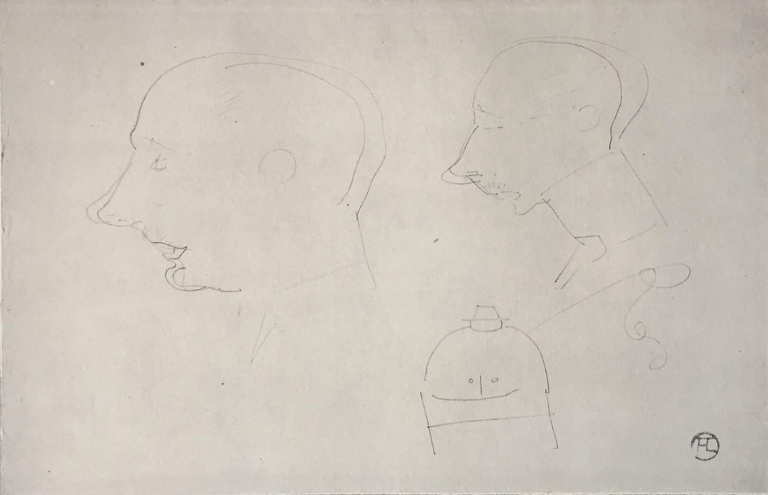 Henri Toulouse-Lautrec (After) - Three Head Studies (1 of 1)