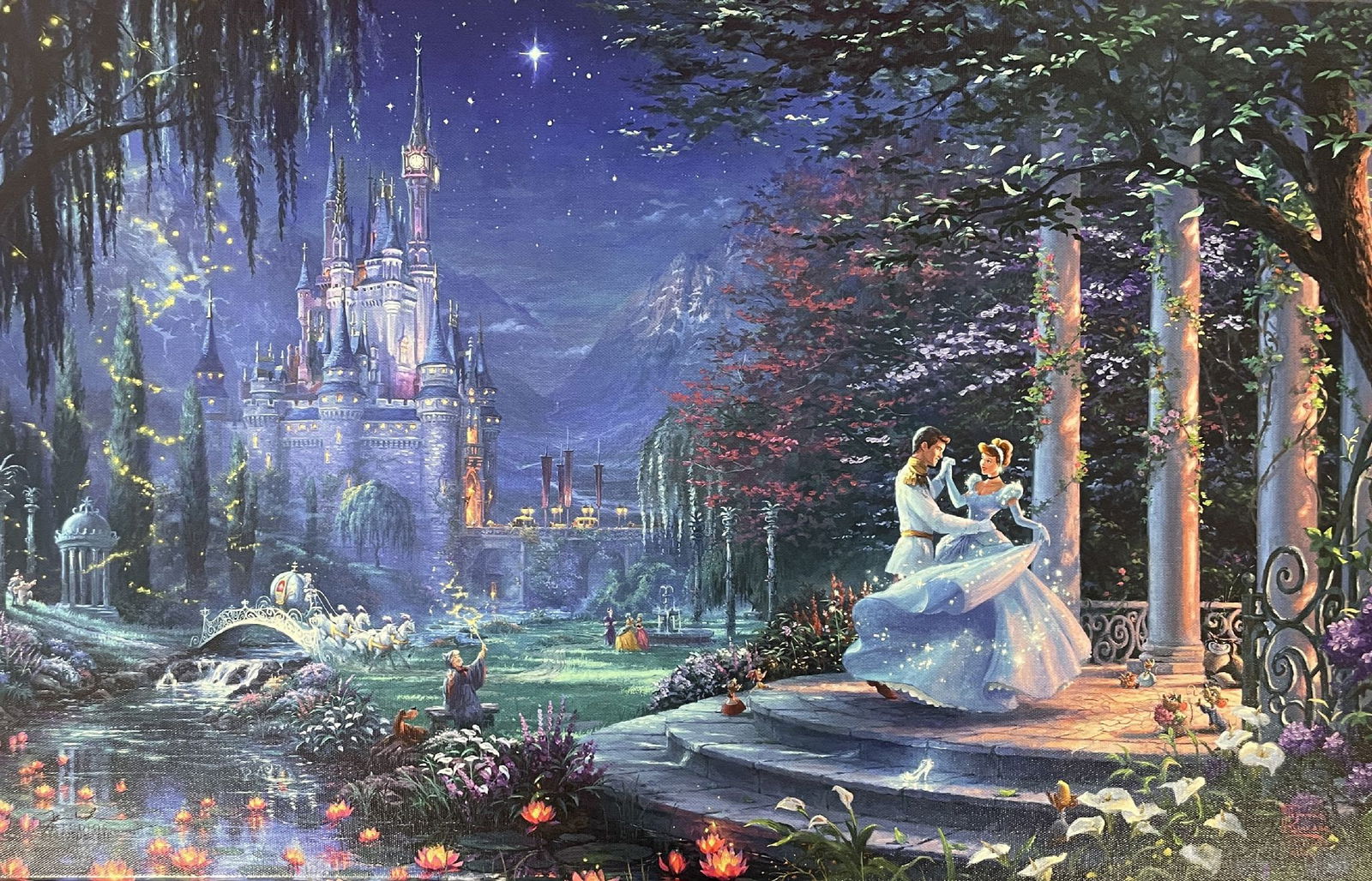 Thomas Kinkade - Cinderella Dancing in the Starlight (1 of 1)