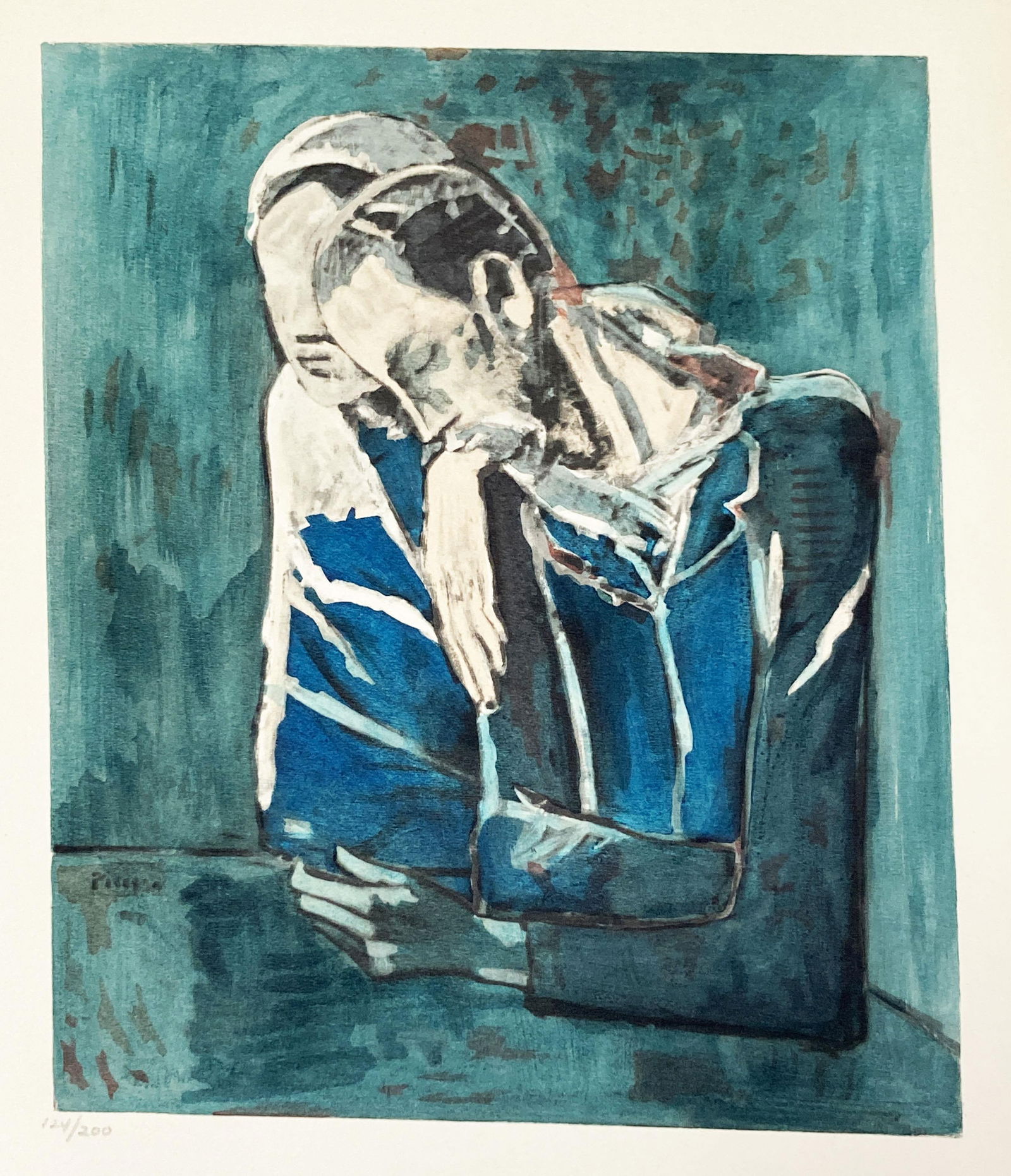 Pablo Picasso (After) - La Coppia (I Miserabili): Artist: Pablo Picasso (After) Title: La Coppia (I Miserabili) Dimensions: 11.5in. by 15.5in. Year: 1955 Edition: From the rare limited edition of 200 Suite: Sil