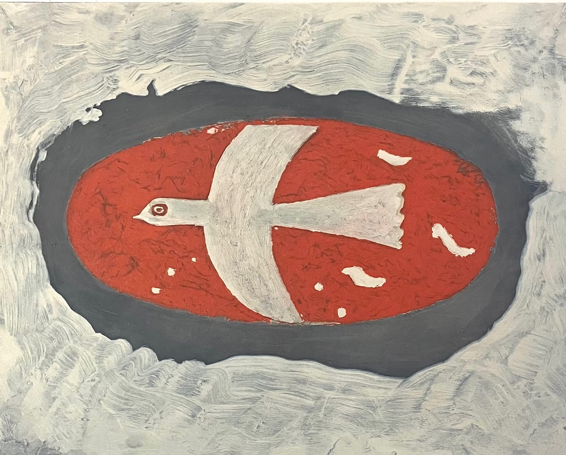 Georges Braque - Oiseau en Rouge: Artist: Georges Braque Title: Oiseau en Rouge Year: 1967 Dimensions: 11in. by 15in. Edition: From the Rare Limited Edition Publisher: Maeght Paris Su